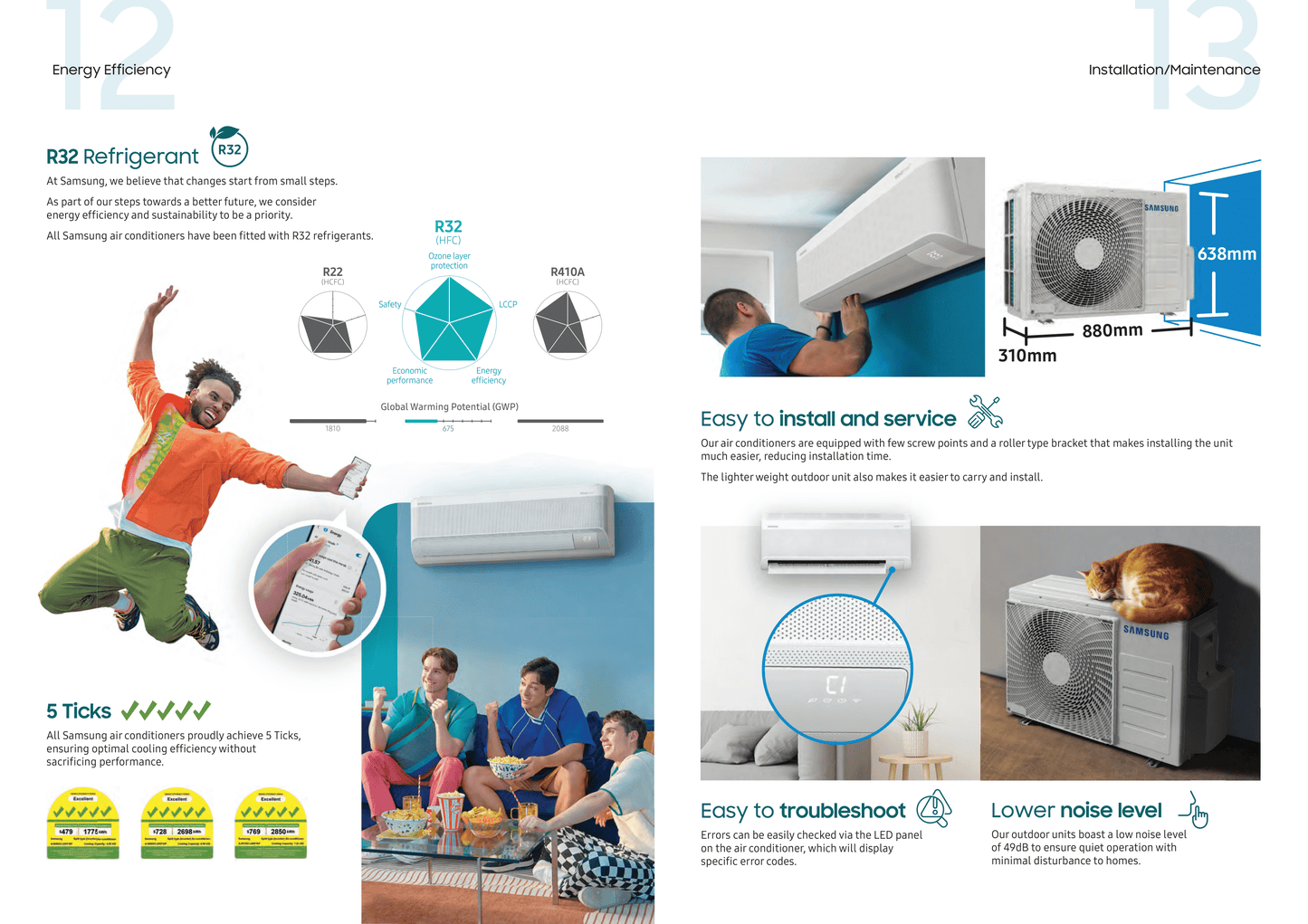 SAMSUNG LATEST WINDFREE R32 SYSTEM 2 AIRCON (INSTALLATION INCLUDED FREE UPGRADED MATERIALS) - Commercestar Engineering 