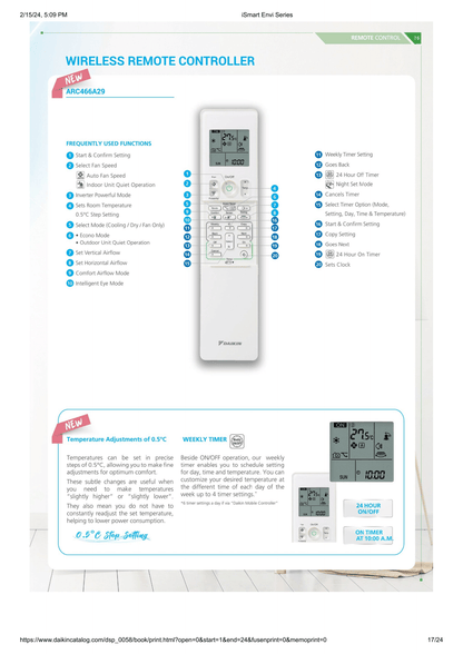 DAIKIN SYSTEM 1 iSMART ENVI SERIES R32 (INSTALLATION INCLUDED FREE UPGRADED MATERIALS) - Commercestar Engineering 