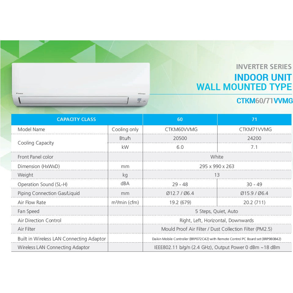 DAIKIN SYSTEM 2 ISMILE ECO SERIES R32 (INSTALLATION INCLUDED FREE UPGRADED MATERIALS) - Commercestar Engineering 