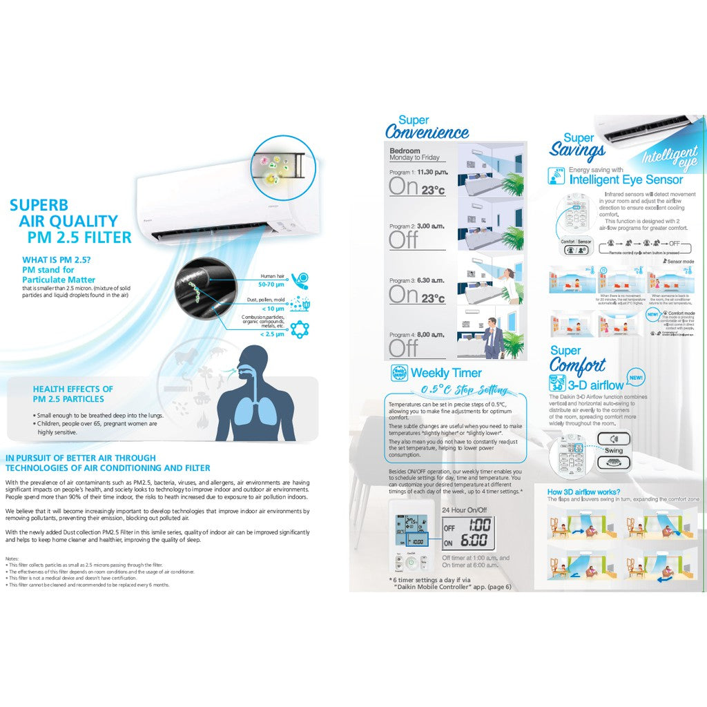 DAIKIN SYSTEM 4 ISMILE ECO SERIES R32 (INSTALLATION INCLUDED FREE UPGRADED MATERIALS) - Commercestar Engineering 