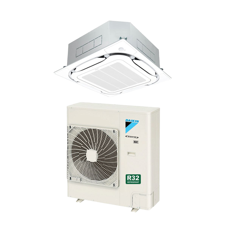 DAIKIN INVERTER R32 CEILING CASSETTE UNIT AIRCON INSTALLATION (18K BTU - 45K BTU)