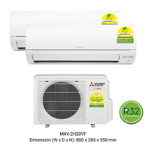 Load image into Gallery viewer, MITSUBISHI ELECTRIC STARMEX R32 INVERTER SYSTEM 2 AIRCON INSTALLATION (5 TICKS)
