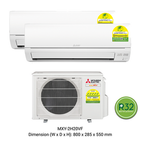 MITSUBISHI ELECTRIC STARMEX R32 INVERTER SYSTEM 2 AIRCON INSTALLATION (5 TICKS)