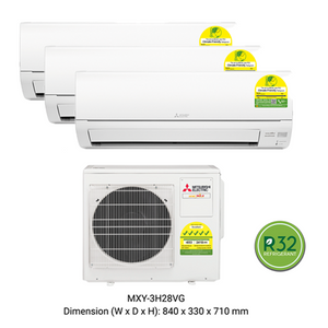 MITSUBISHI ELECTRIC STARMEX R32 INVERTER SYSTEM 3 AIRCON INSTALLATION (5 TICKS)