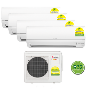 MITSUBISHI ELECTRIC STARMEX R32 INVERTER SYSTEM 4 AIRCON INSTALLATION  (5 TICKS)