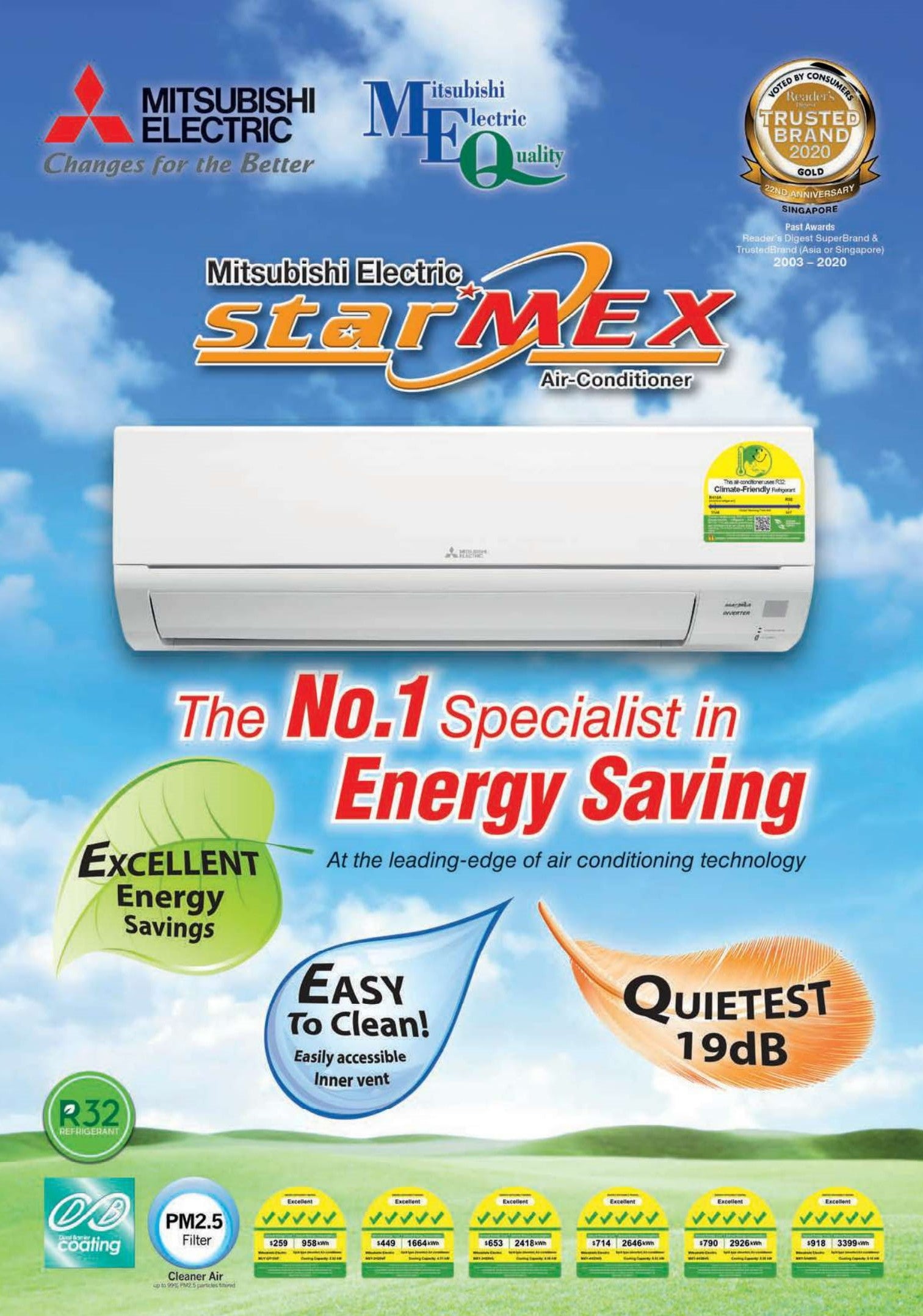 MITSUBISHI ELECTRIC STARMEX R32 SYSTEM 1 INVERTER AIRCON INSTALLATION (5/3 TICKS) - Commercestar Engineering 