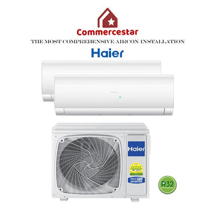 HAIER INVERTER R32 SYSTEM 2 (INSTALLATION INCLUDED FREE UPGRADED MATERIALS)