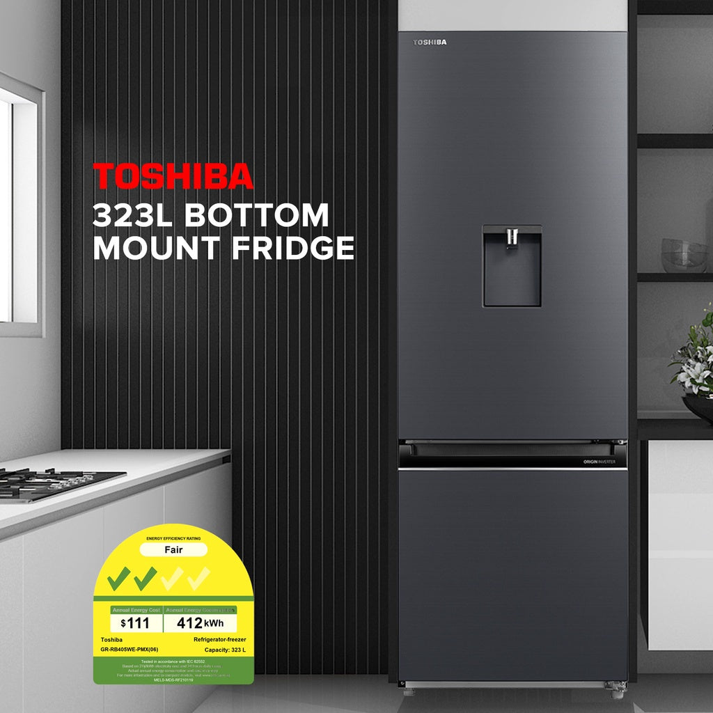 Toshiba on sale black fridge